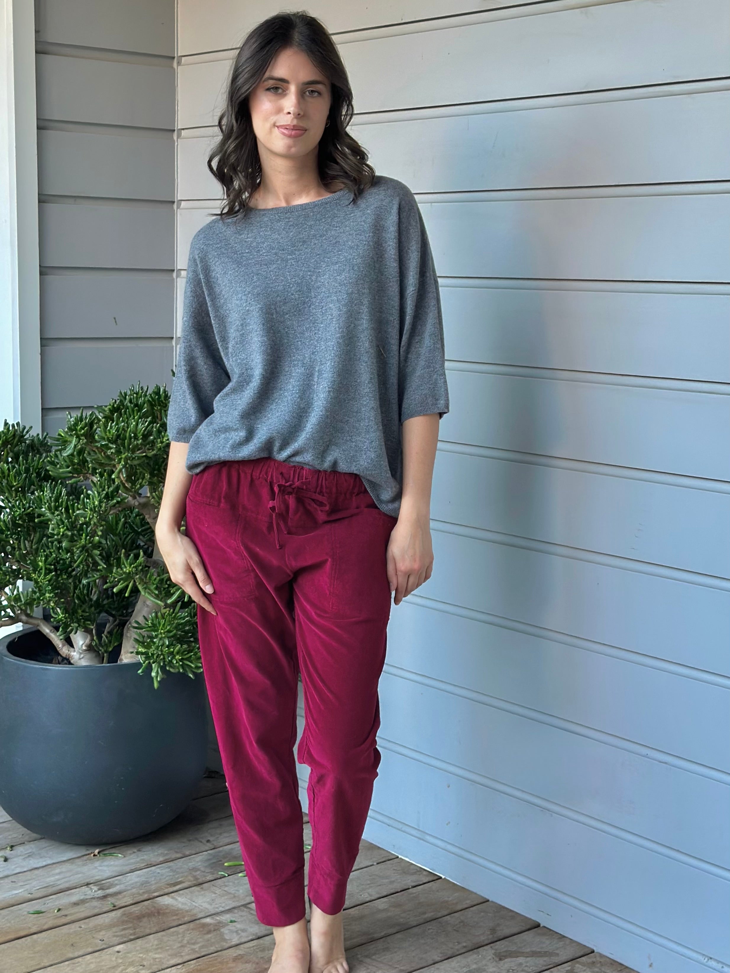 darcy pants - merlot cord