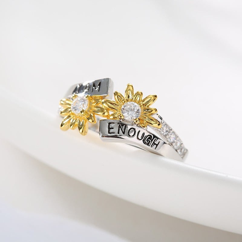 🔥Last Day Buy 1 Get 1 Free💖 ''I AM ENOUGH'' Sunflowers Ring🌻