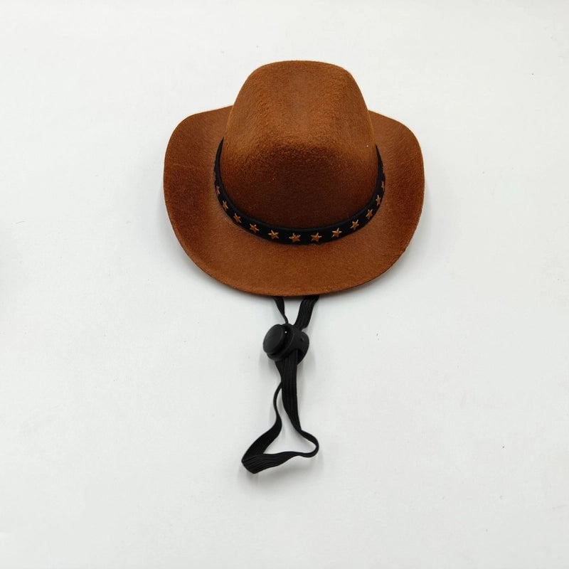 Cowboy Style Nonwoven Solid Color Pet Hat