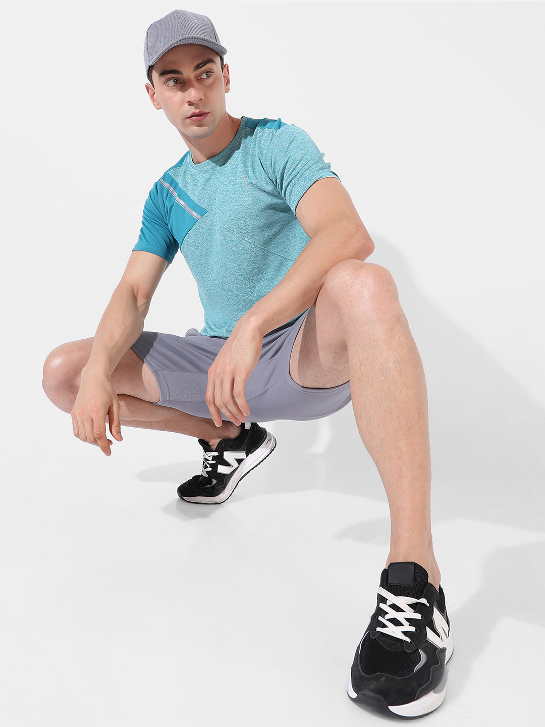 Contrast Heathered Activewear T-Shirt