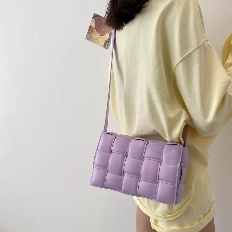 Fashion Solid Color Shoulder Crossbody Small Square Bag