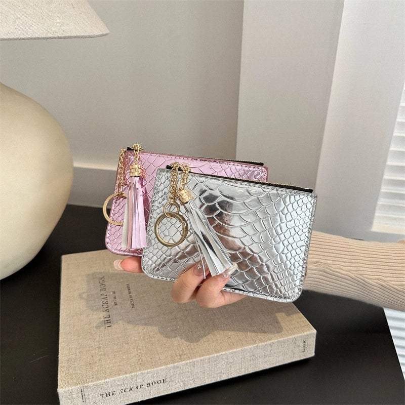 Autumn And Winter New Fashion Portable Crocodile Pattern Clutch Bag Women's Bag Change Card Bag Support A Large Number Of Mixed