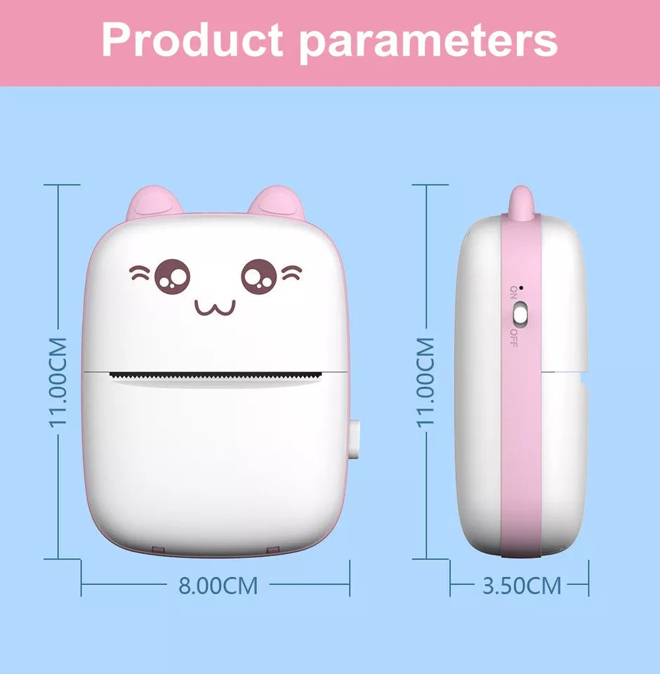 MINI KITTY USB RECHARGEABLE INKLESS PRINTER