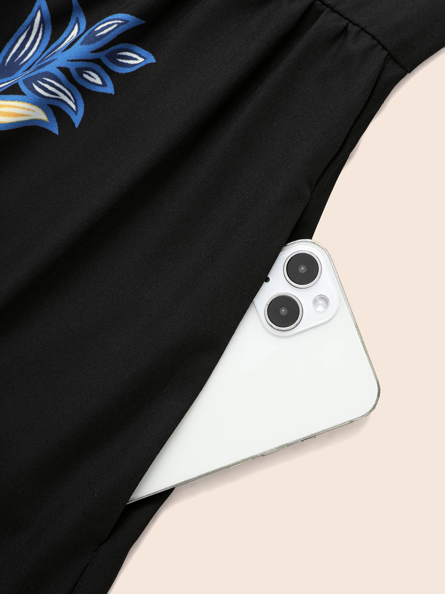 Boho Print Lantern Sleeve Midi Dress