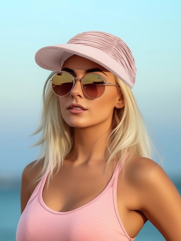 Women's Minimalist Solid Color Big Eaves Sun Hat