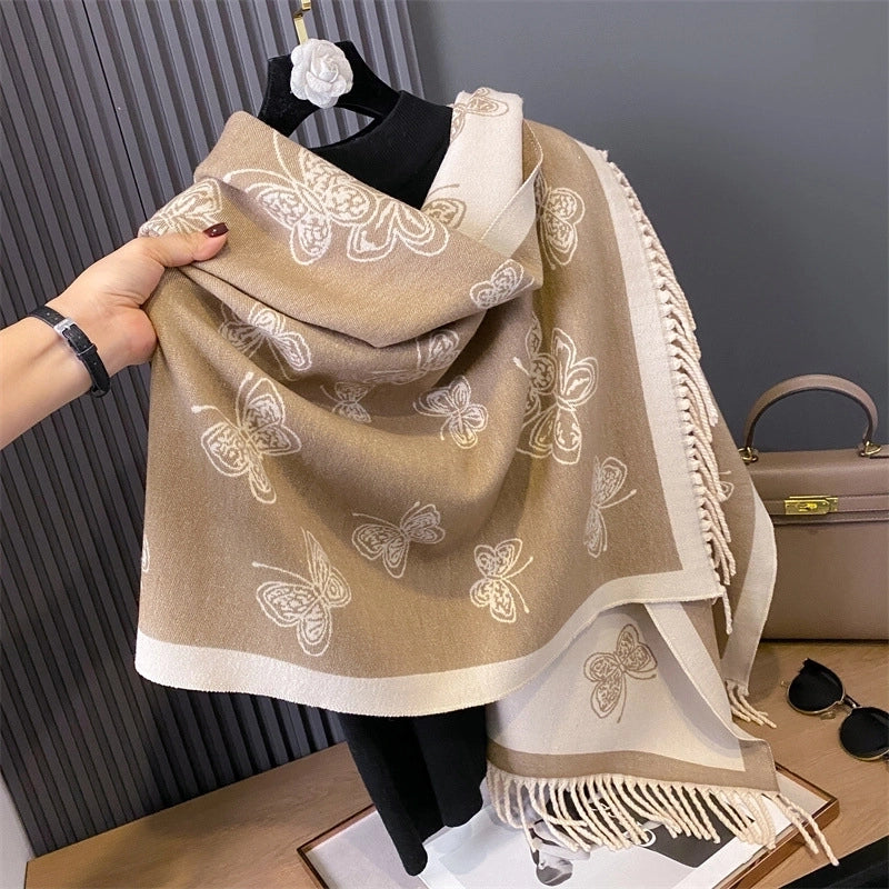 Adults Minimalist Commute Butterfly Polyester Scarf