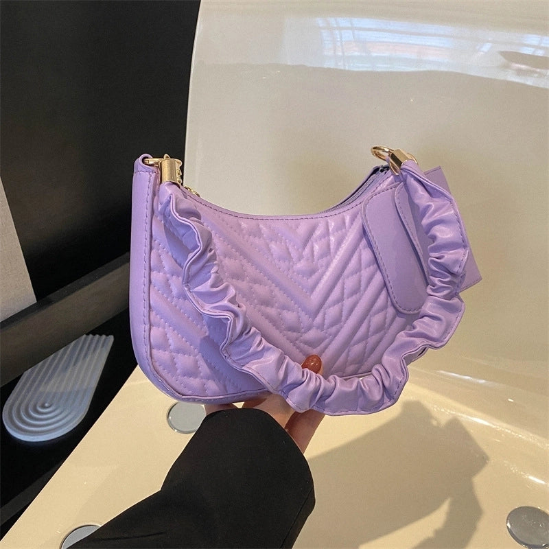 Women's Small All Seasons Pu Leather Streetwear Shoulder Bag Underarm Bag