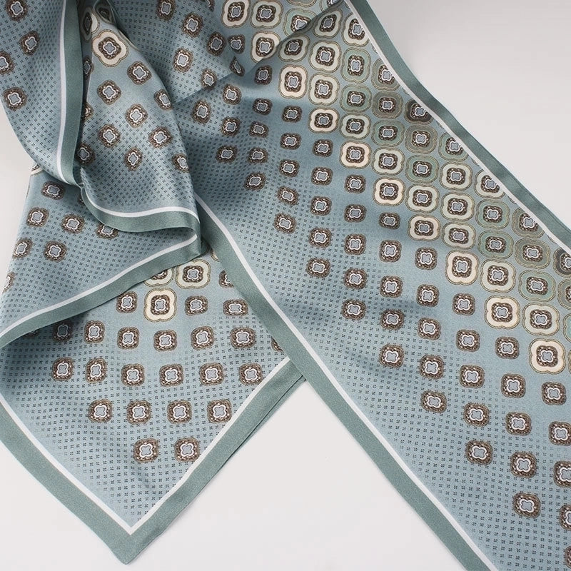 Women's Elegant Basic Lady Printing Silk Silk Scarf