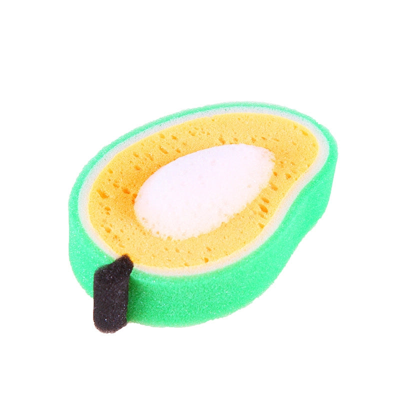 Kitchen Supplies Fruit Thickened Sponge Scouring Pad Multifunctional Decontamination Cleaning Dish Washing Sponge