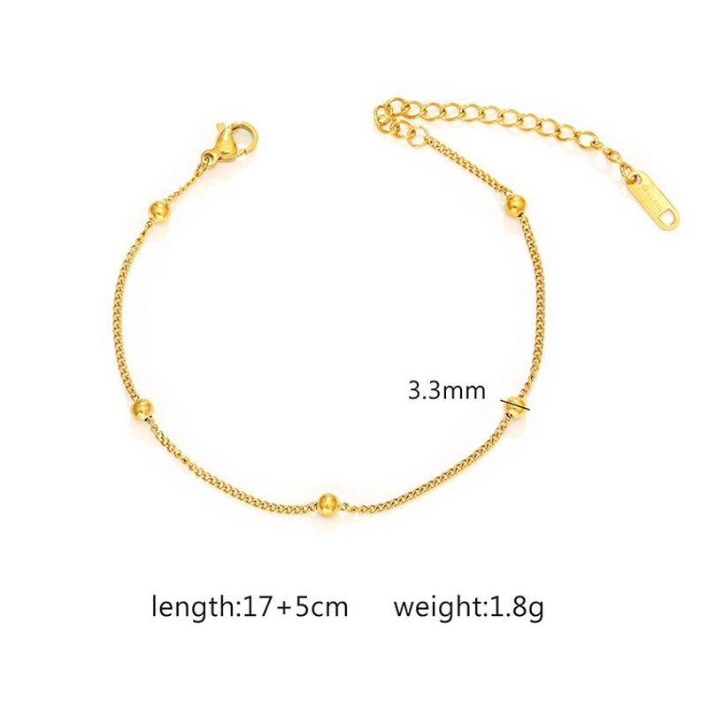 Basic Minimalist Geometric 304 Stainless Steel Bracelets In Bulk