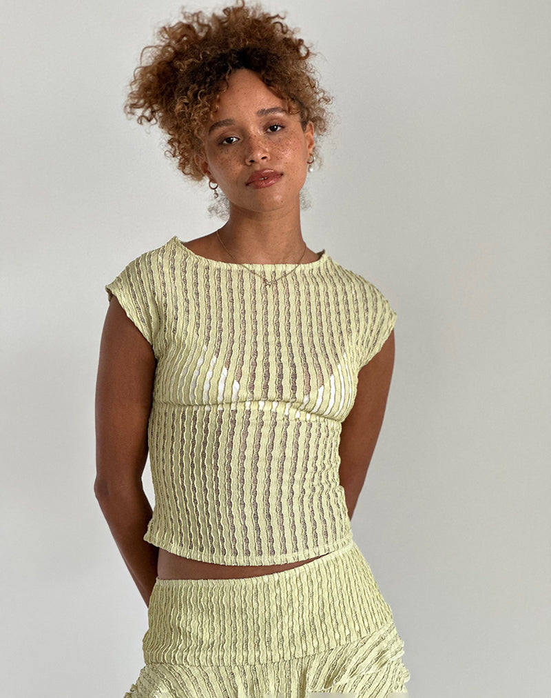 Nova Top in Crinkle Sage