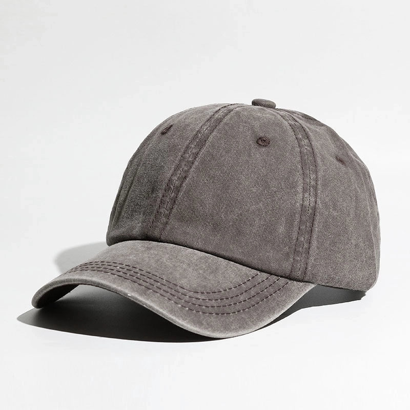 Baseball Cap Wash Cotton Curved Eaves Outdoor Sports Ladies Peaked Cap Ponytail Braid Cap Summer Sunscreen Hat