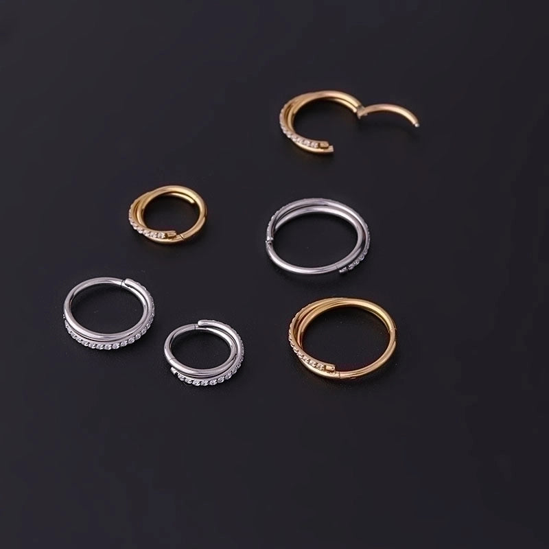 Nose Rings & Studs Fashion Geometric 316L Stainless Steel  Plating