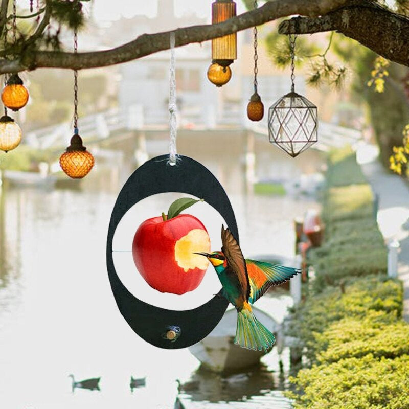 Hanging Wooden Bird Feeder