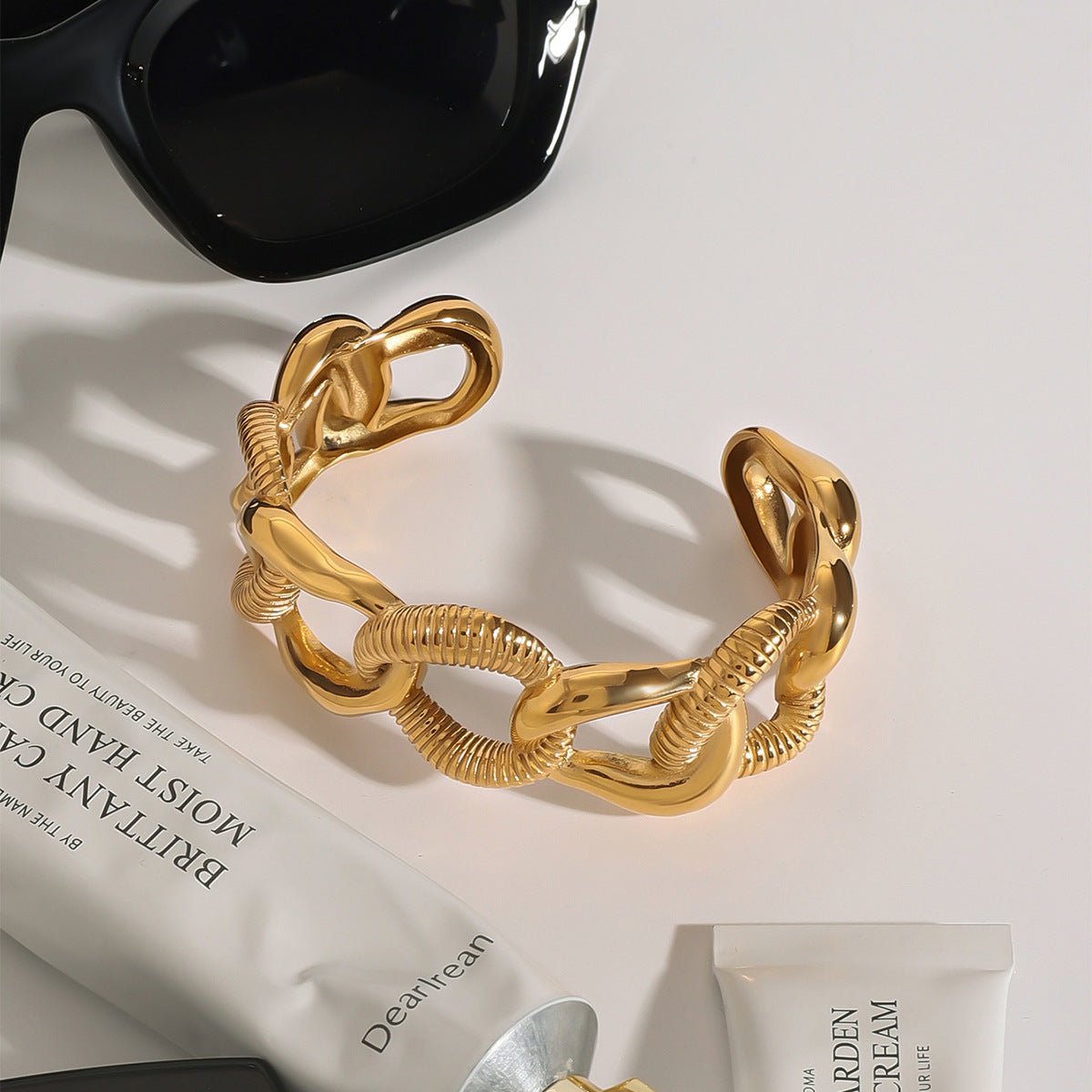 Stainless Steel Gold Bracelet Female Open Bracelet Titanium Steel Bracelet