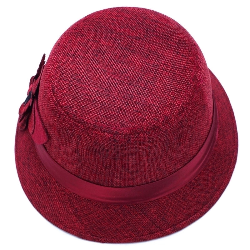 Women's Casual Elegant Retro Flower Wide Eaves Fedora Hat