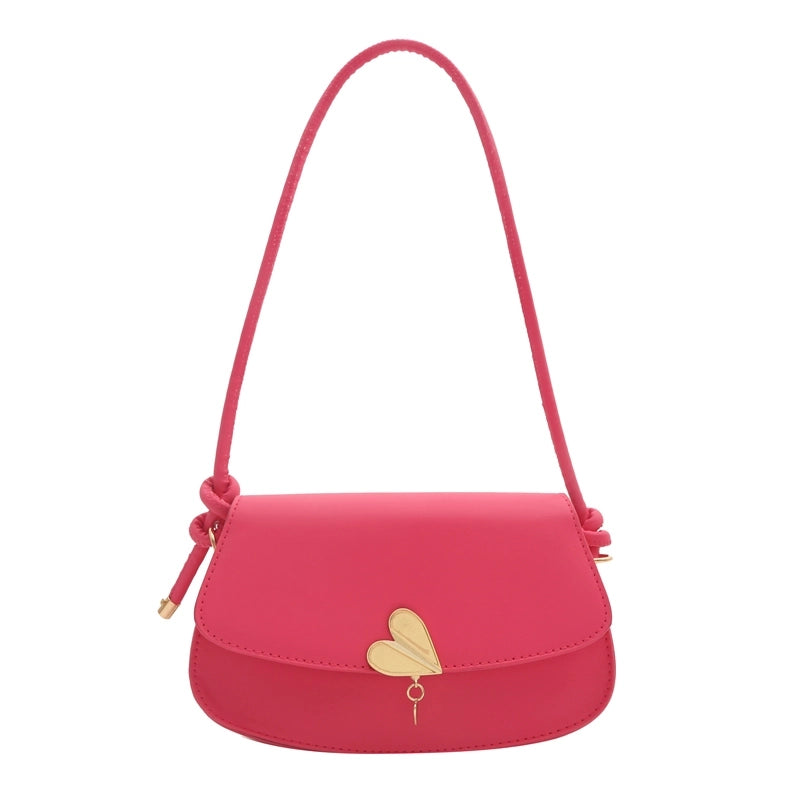 Women's Pu Leather Solid Color Vintage Style Classic Style Semicircle Lock Clasp Shoulder Bag
