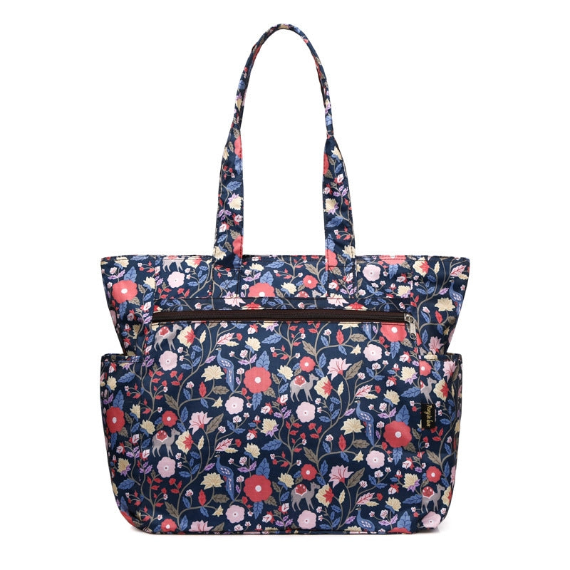 Women's Large Canvas Oxford Cloth Printing Vintage Style Classic Style Square Zipper Shoulder Bag
