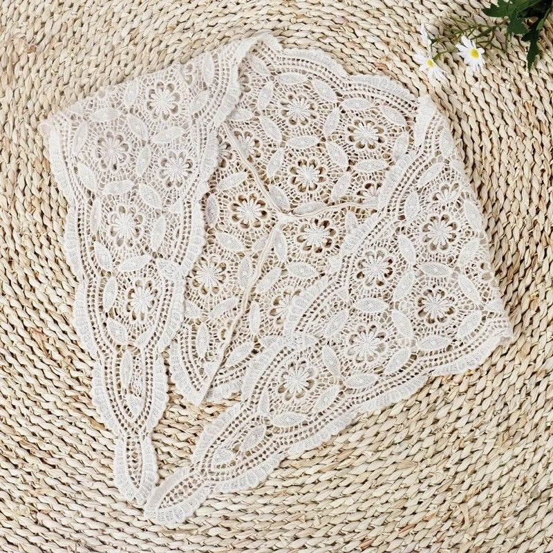 Women's Sweet Flower Cotton Hollow Out Scarf