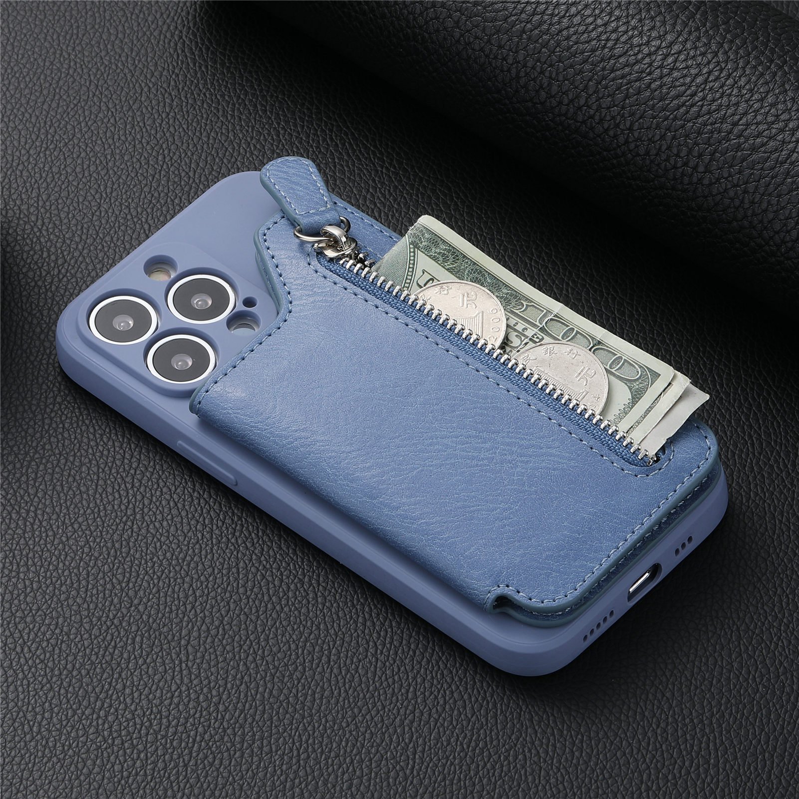 🔥Hot Sale 49% OFF🔥Magnetic Liquid Silicone Shell With Zipper Wallet(BUY 2 FREE SHIPPING)