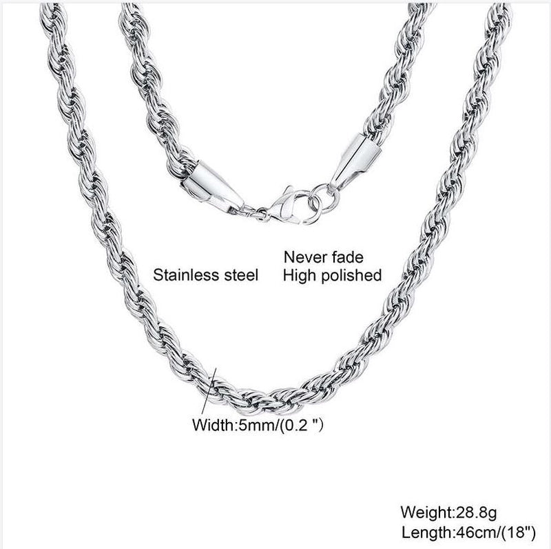 Minimalist Twist 201 Stainless Steel Plating Stainless Steel Necklaces