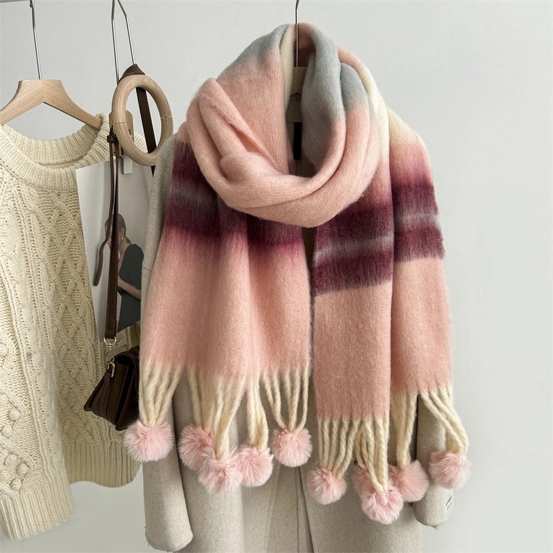 Women's Minimalist Solid Color Imitation Cashmere Scarf