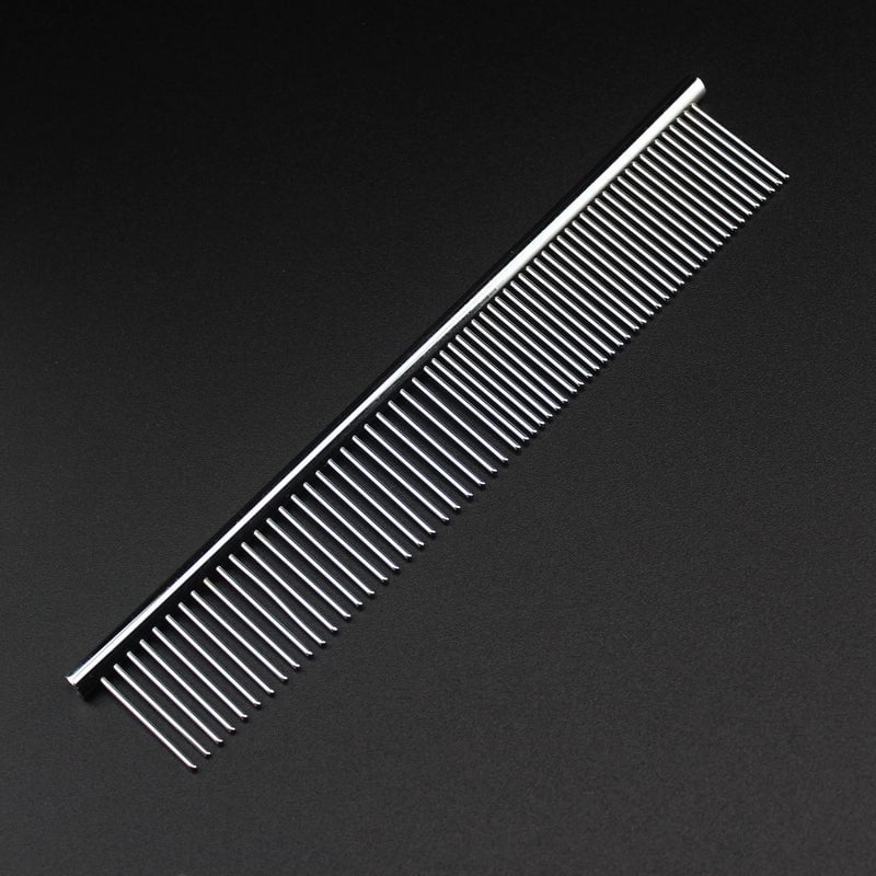 Stainless Steel Medium Small Pet Comb Pet Comb Steel Comb Silver Double Sided Comb