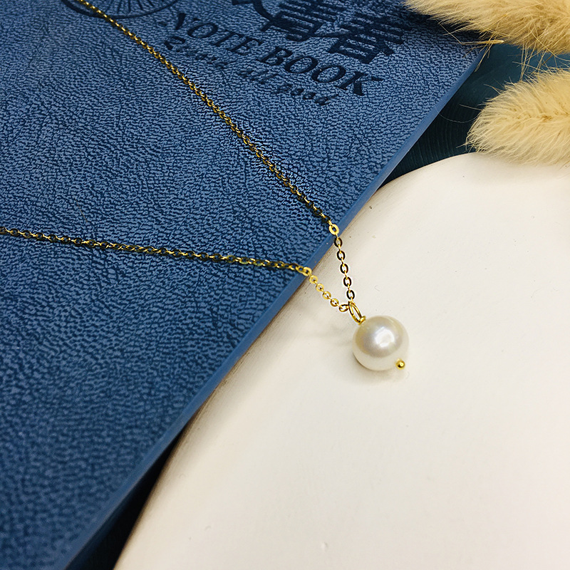 New Luxury Double layered Natural Freshwater Pearl Necklace for Women's Stainless Steel Unique Baroque Pearl Pendant Necklace