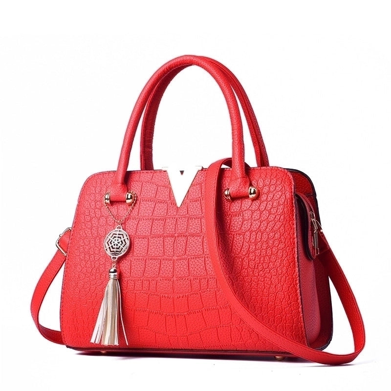 Women's Medium All Seasons Pu Leather Solid Color Classic Style Square Zipper Handbag