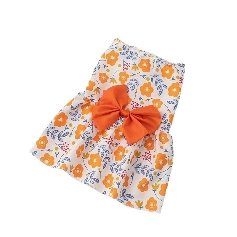 Cute Polyester Strawberry Bow Knot Pet Clothing