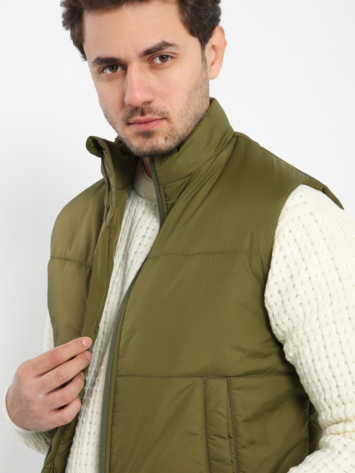 Textured Puffed Vest