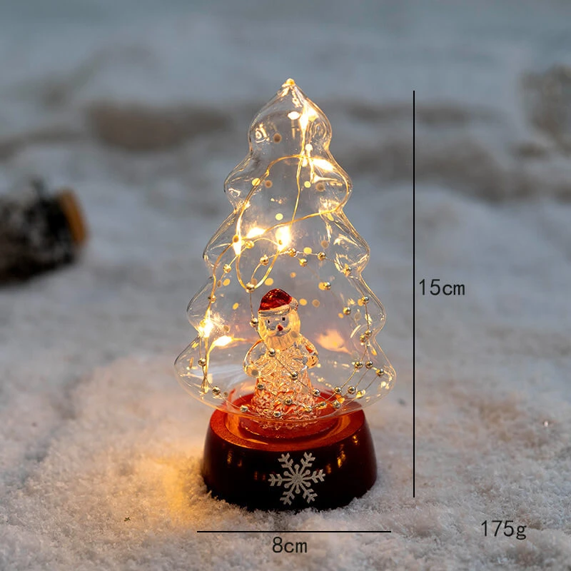 Christmas Tree Glass Decoration Night Light