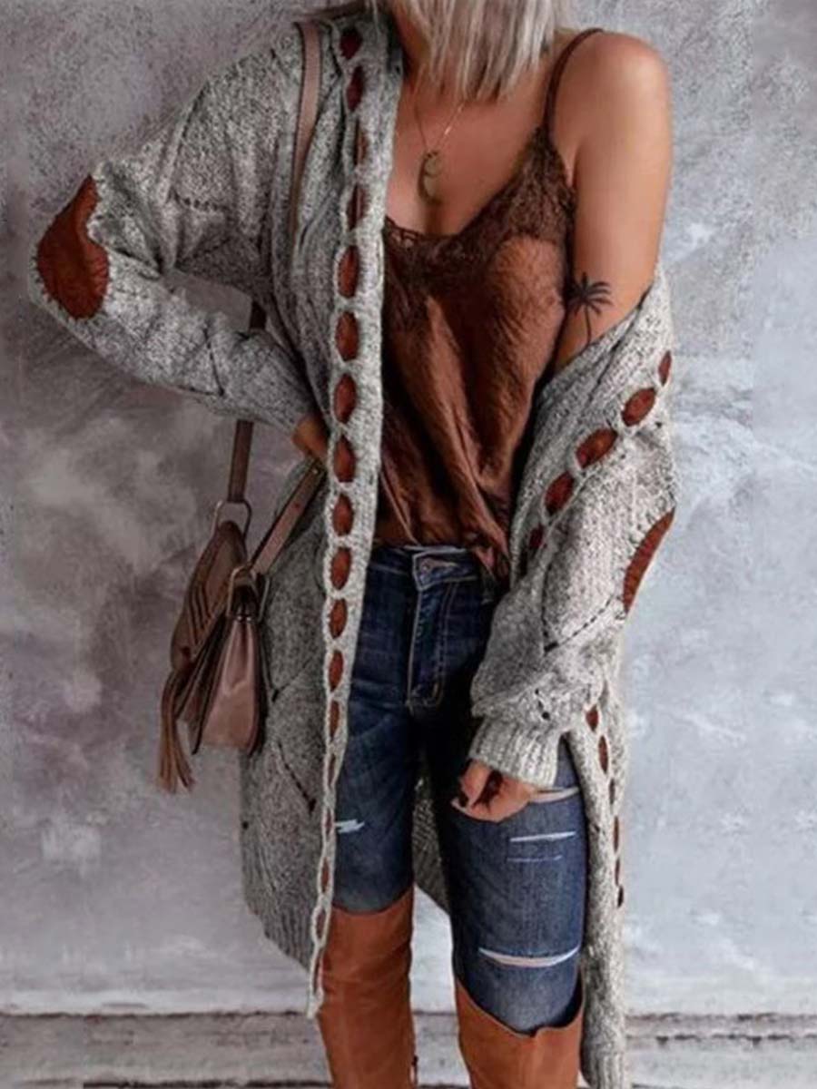 Casual Hooded Knitted Cardigan