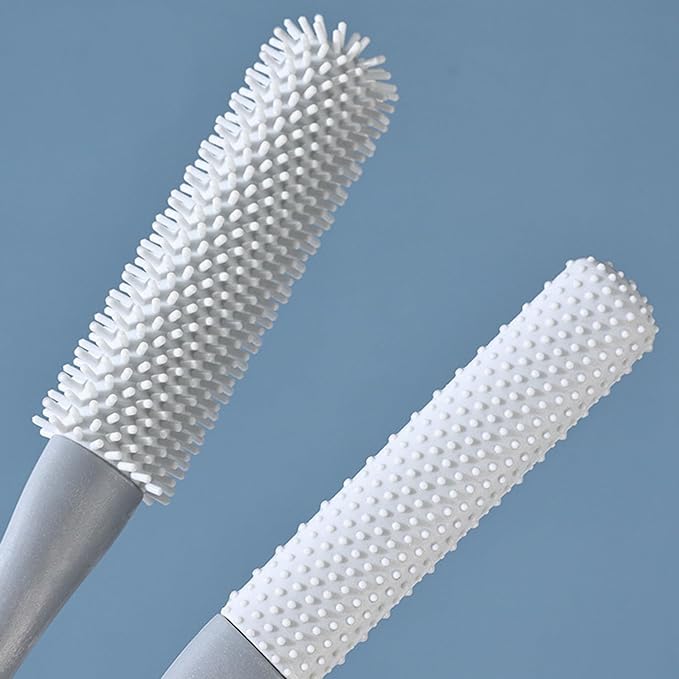 (2PCS/ SET) Long Handled Silicone Toe Crevice Cleaning Brush & Exfoliating Brush
