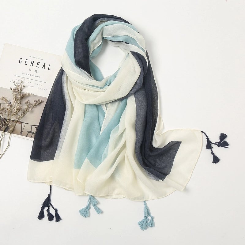 Women's Sweet Pastoral Flower Polyester Silk Scarf