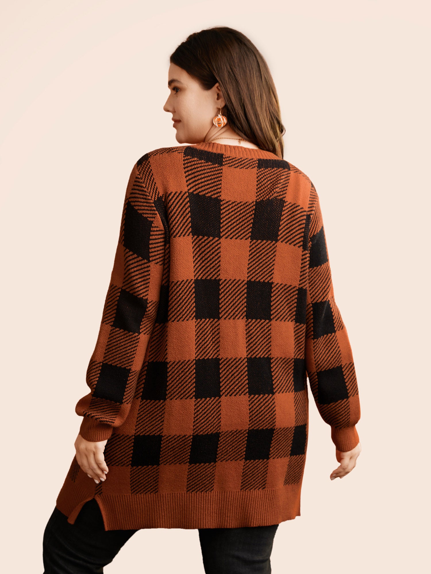 Supersoft Essentials Plaid Open Cardigan