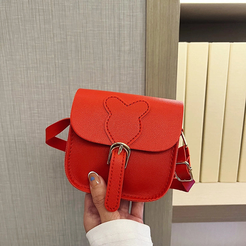 Women's Mini Pu Leather Solid Color Vintage Style Classic Style Square Magnetic Buckle Shoulder Bag