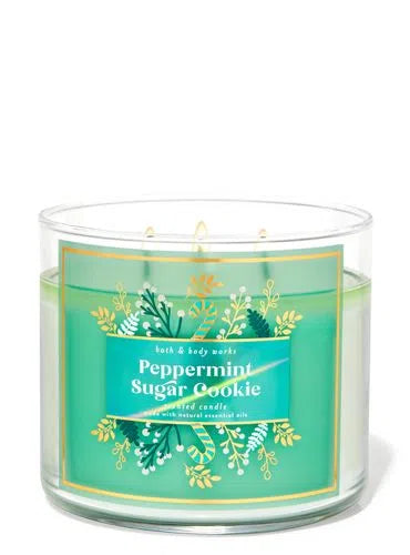 Bath and Body Works Peppermint Sugar Cookie 3 -Wick Candle