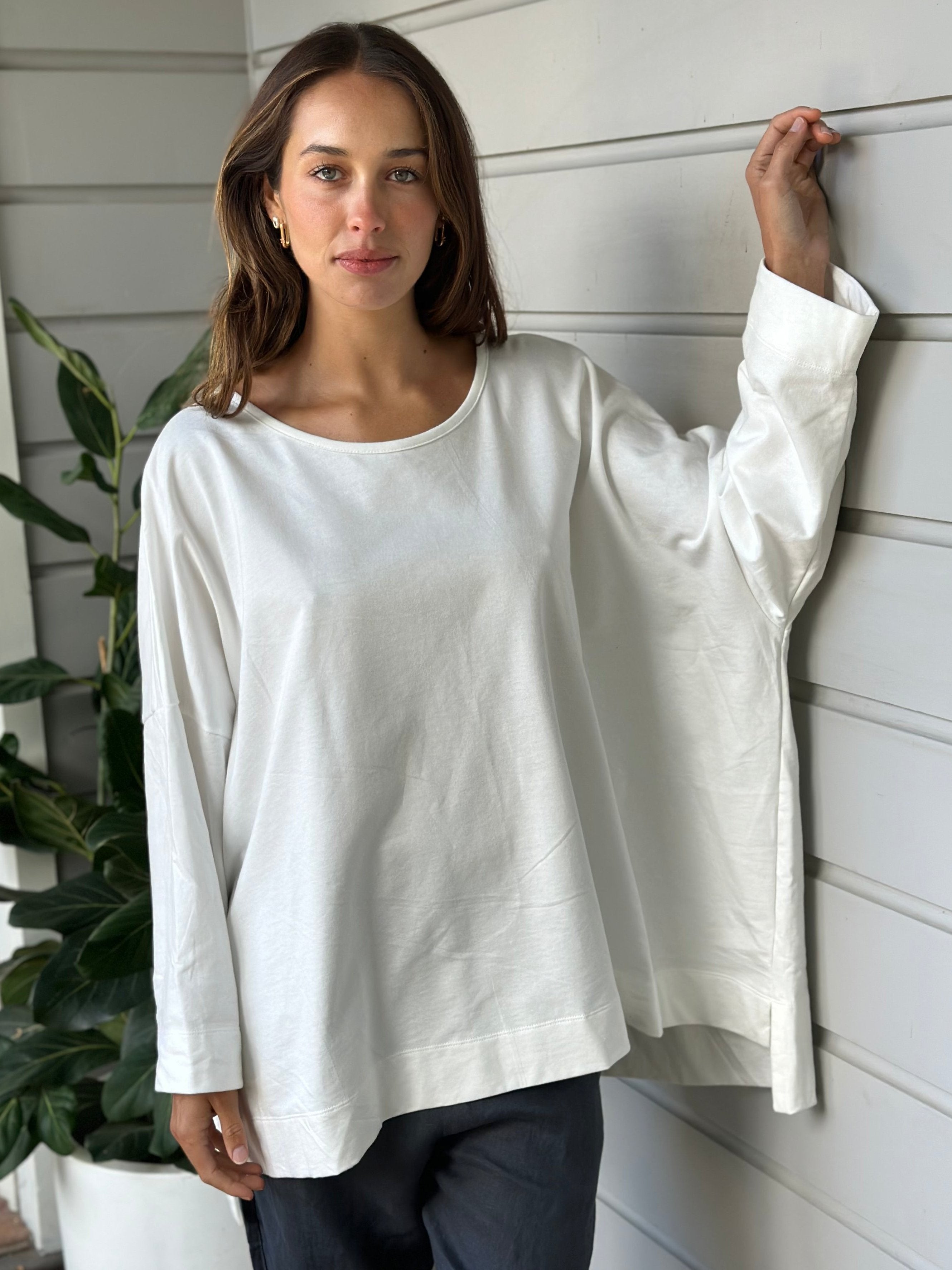 hunter top - white knit