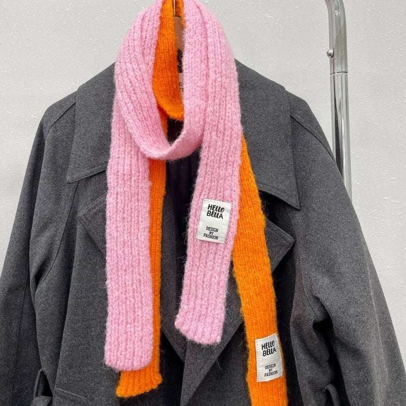 Women's Minimalist Solid Color Acrylic Scarf