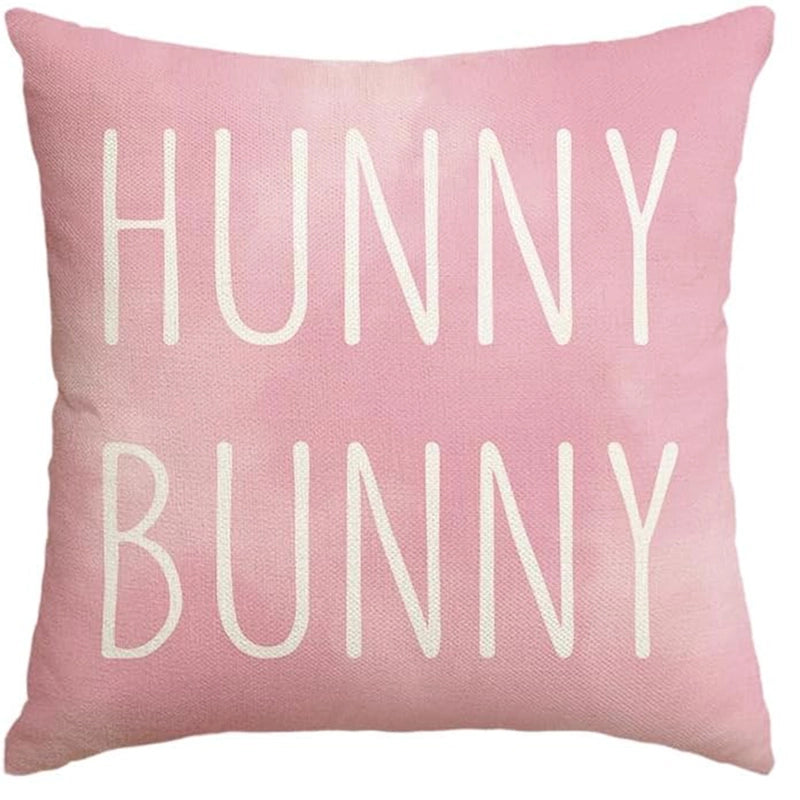 Easter Cute Classic Style Rabbit Letter Linen Pillow Cases Couch & Sofa Decor
