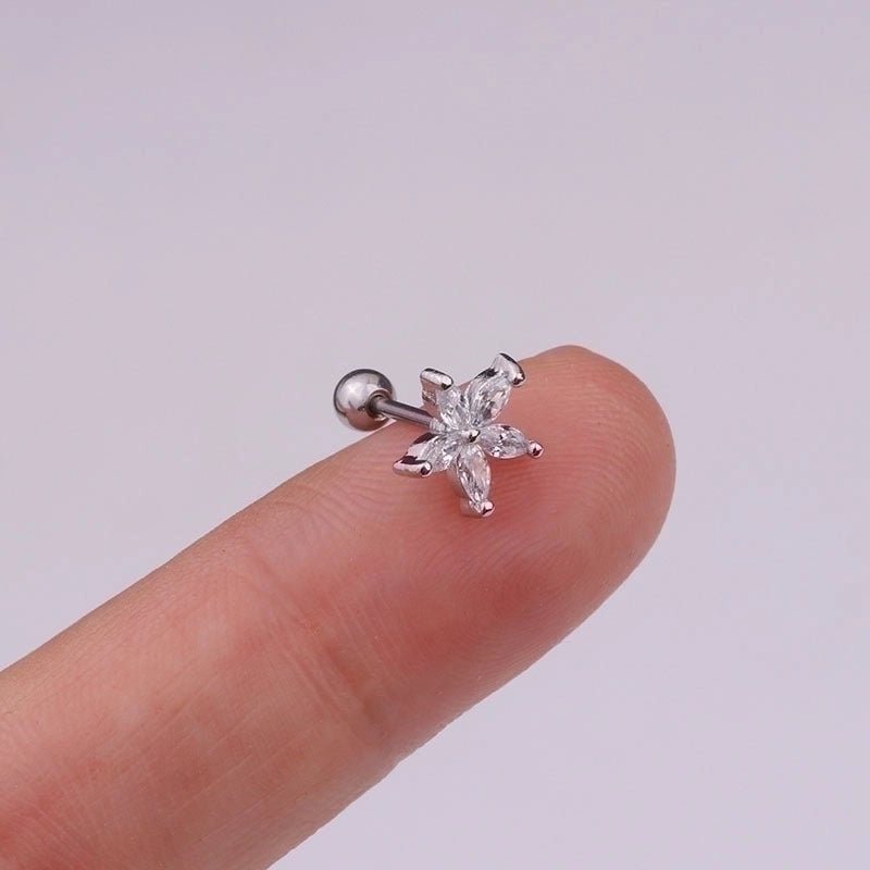 Ear Cartilage Rings & Studs Fashion Crown Copper Plating