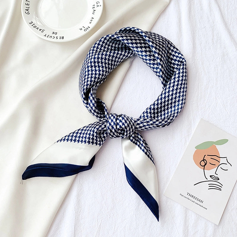 Spring And Summer New Silk Scarf Female Temperament   Small Fresh Bank Stewardess Professional Square Scarf Scarf
