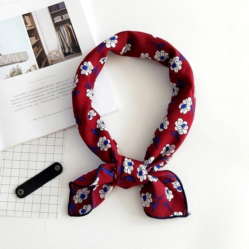 Unisex Sweet Stripe Silk Scarf