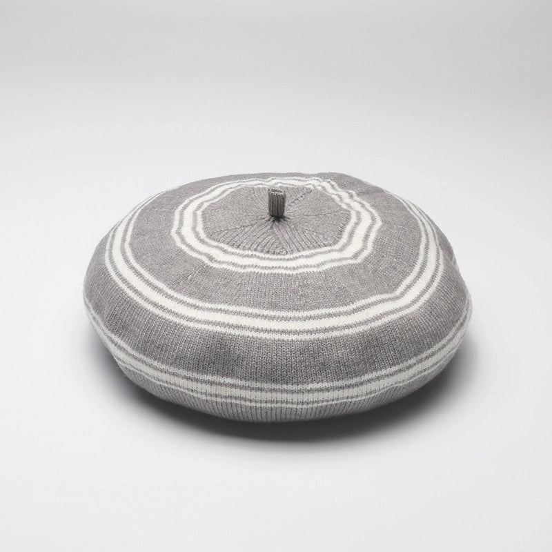 Women's Cute Stripe Beret Hat