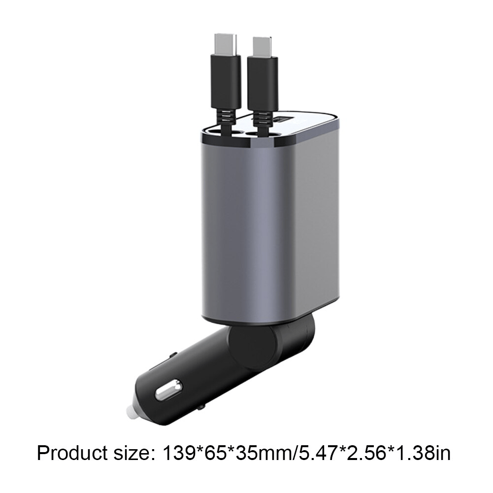 Fast Charge Retractable Car Charger(Fits all vehicles and all phones✨)