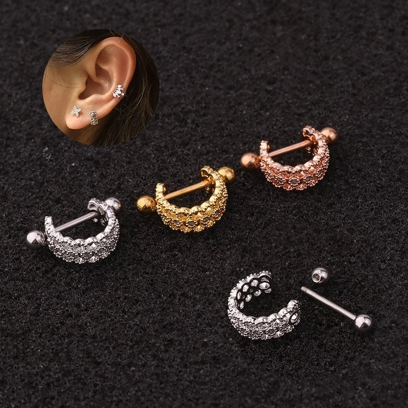 Ear Cartilage Rings & Studs Exaggerated U Shape Metal