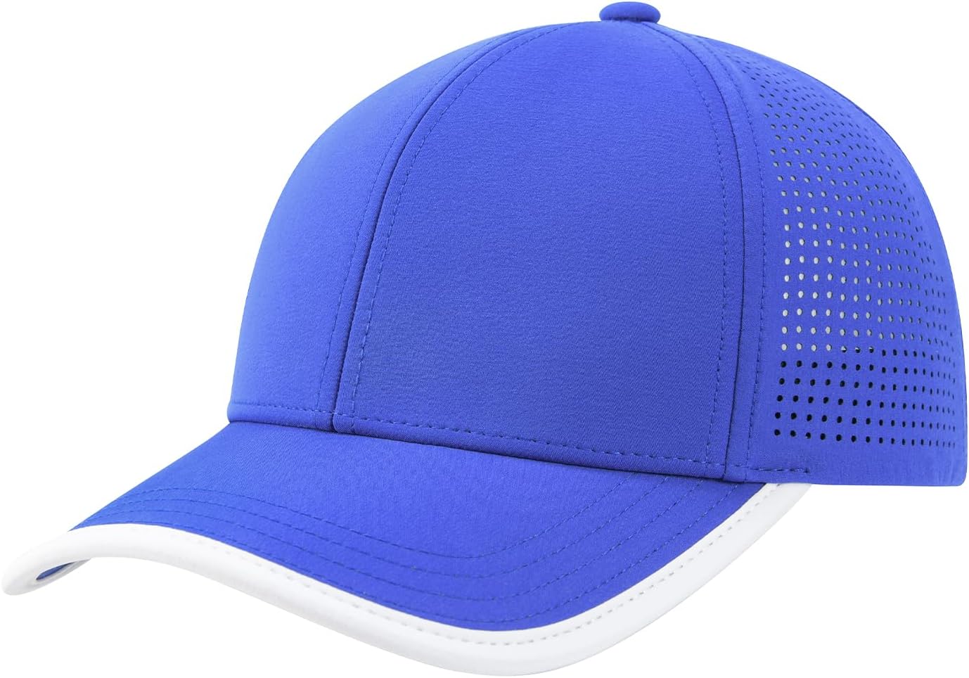 BOTVELA Men Structured Baseball Cap Side Laser Cut Vented Performance Hat for Outdoor Activities