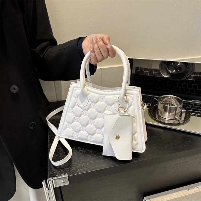 Women's Medium Pu Leather Solid Color Classic Style Zipper Bag Sets Crossbody Bag