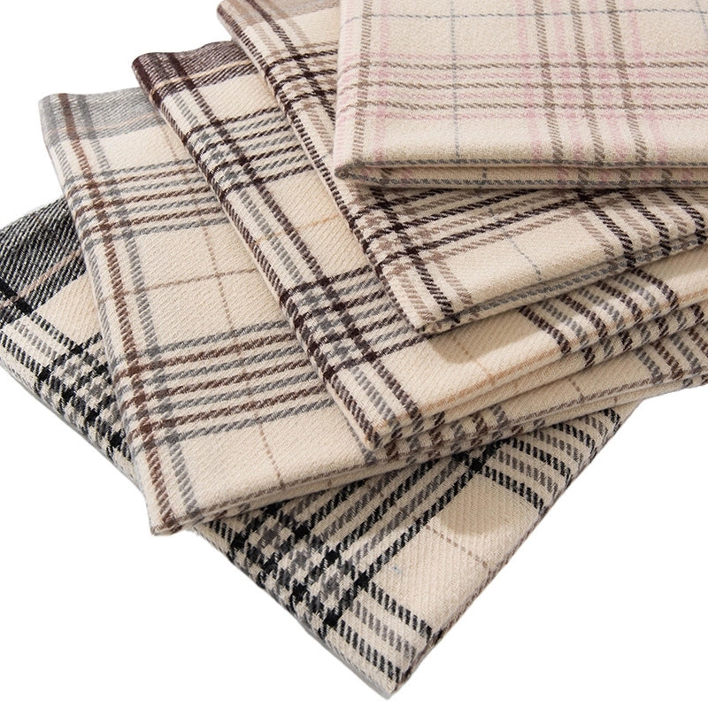 Women's Elegant British Style Plaid Imitation Cashmere Tassel Scarf